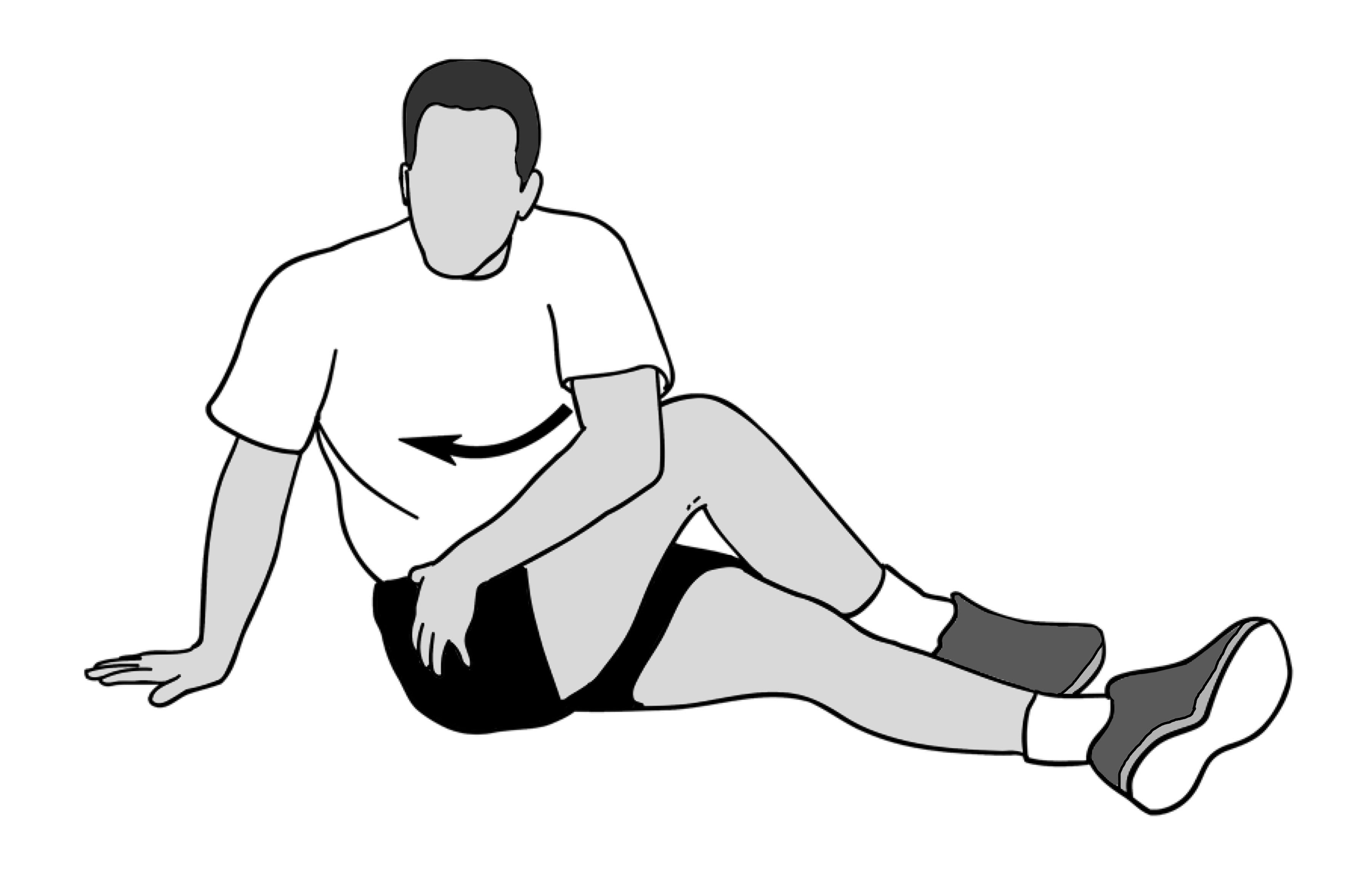 Seated rotation stretch