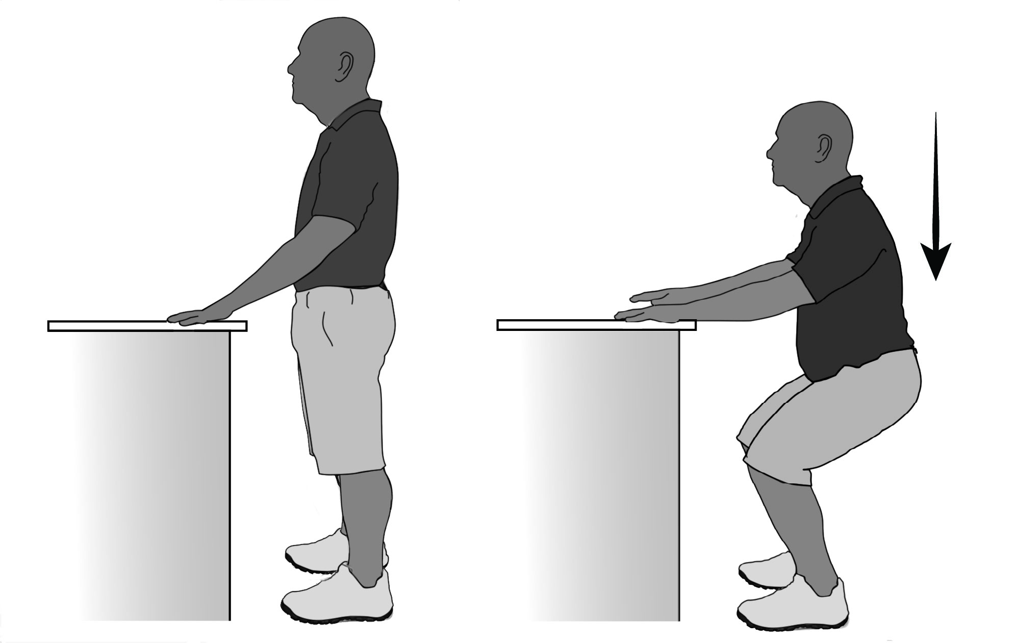 Countertop squats