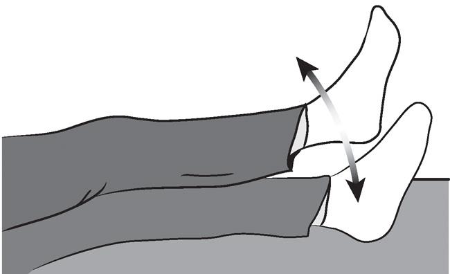 Illustration of straight leg raise