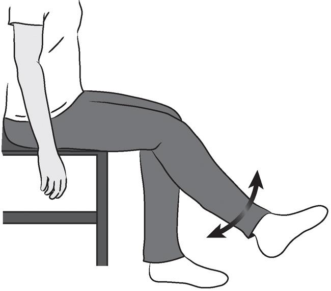 Illustration of sitting unsupported knee bend