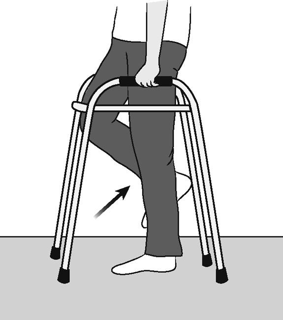 Illustration of standing knee bend