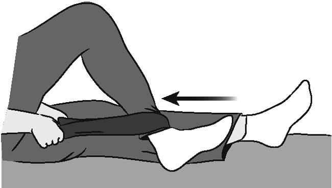 Illustration of assisted knee bend