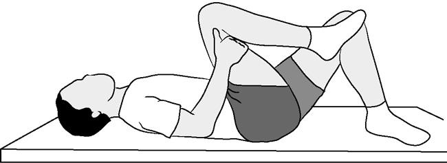 Single knee to chest stretch