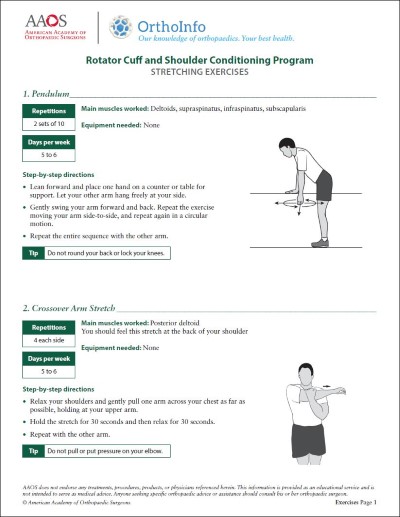 Rotator cuff exercises after on sale injury