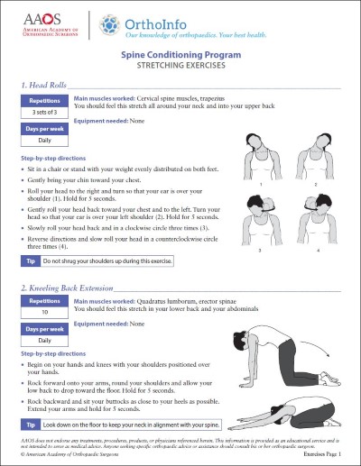 neck pain exercises pdf spanish