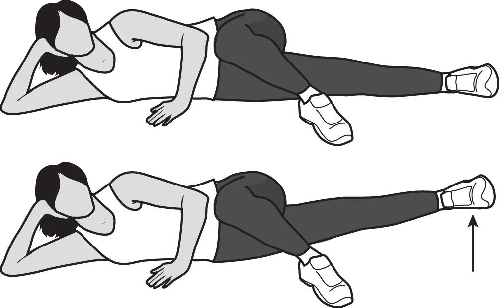 Side lying discount hip adduction exercise