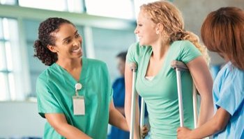 learning to use crutches