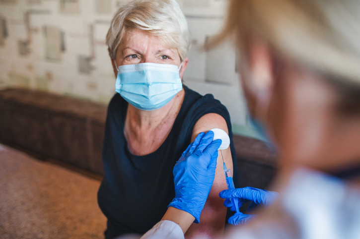 woman being vaccinated