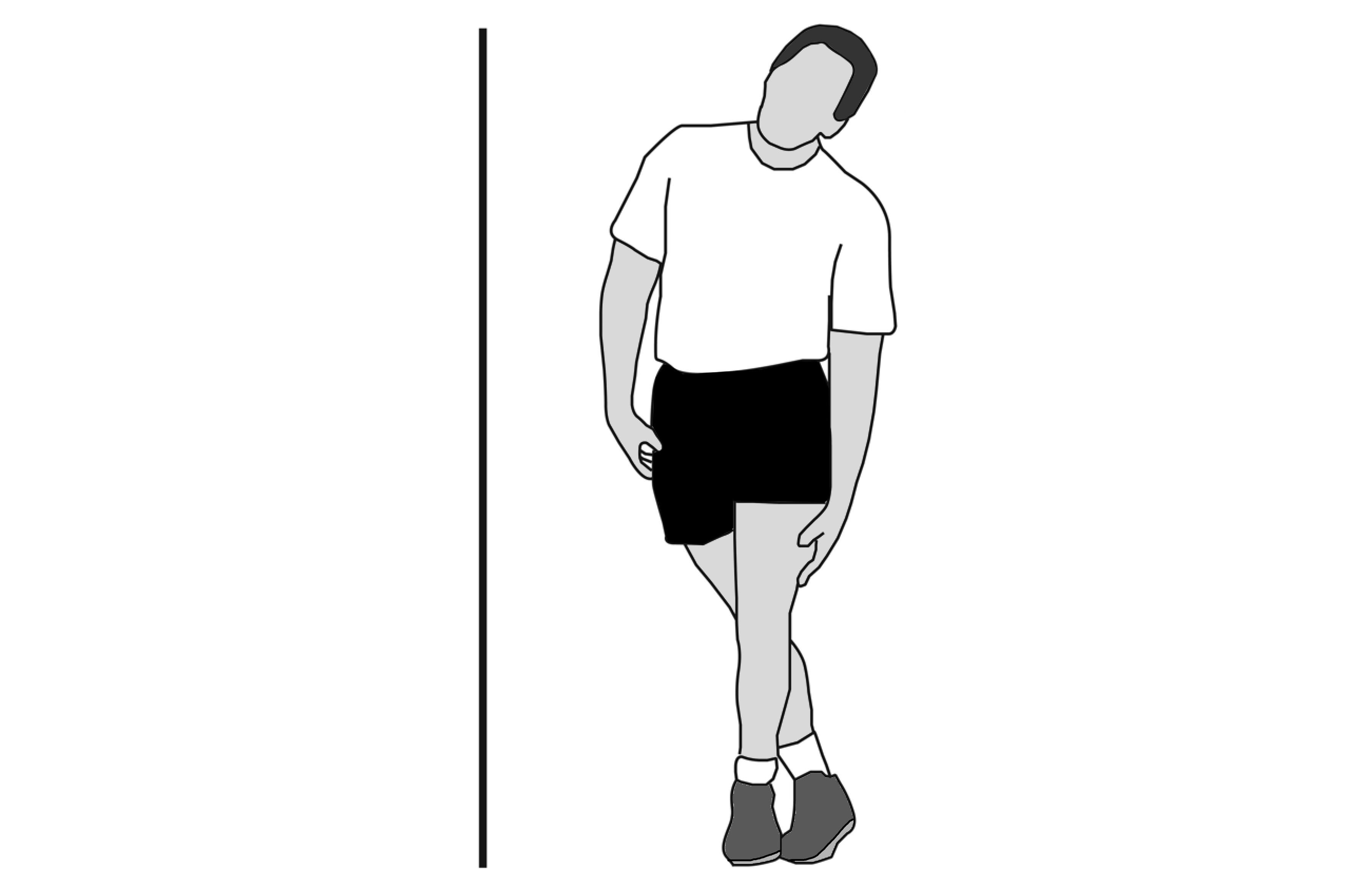 Standing iliotibial band stretch