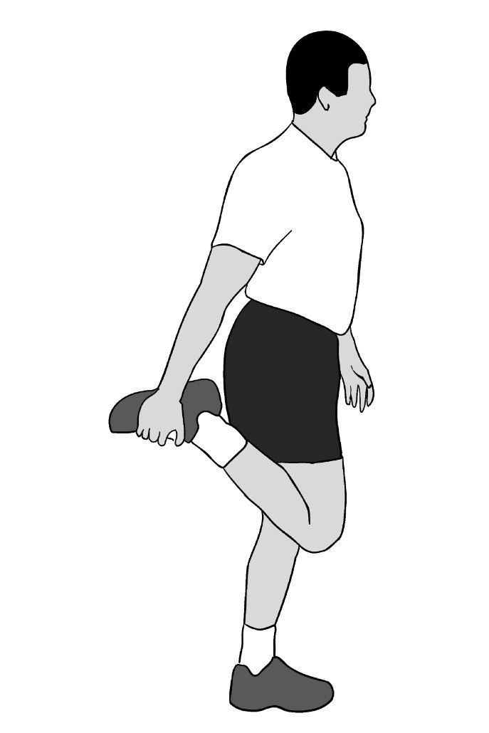 standing quad stretches