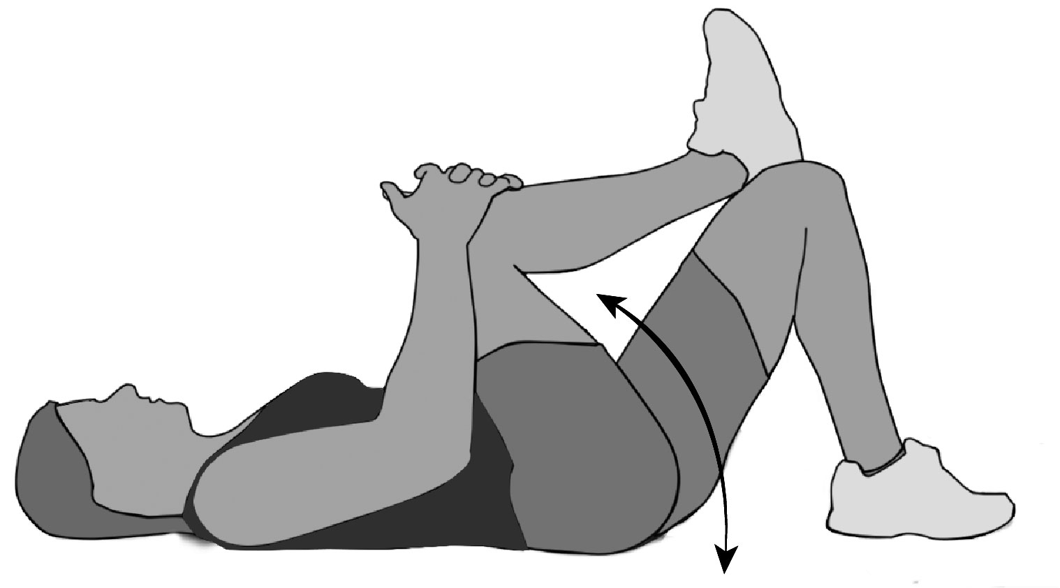 Diagonal hip stretch