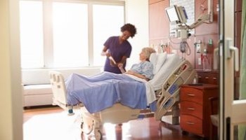 helpful nurse in hospital